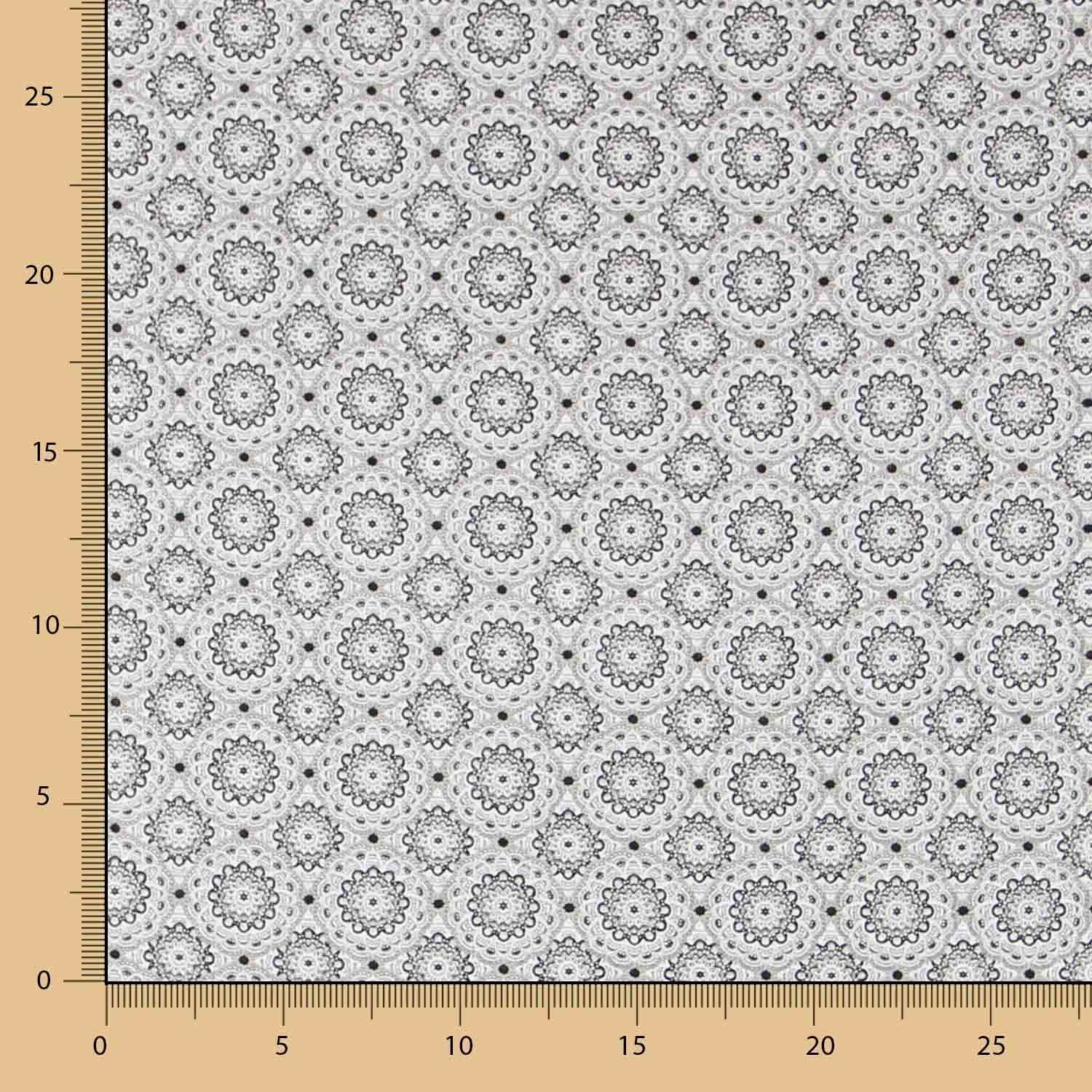 Popelín Mandala Gris - Ribes y Casals