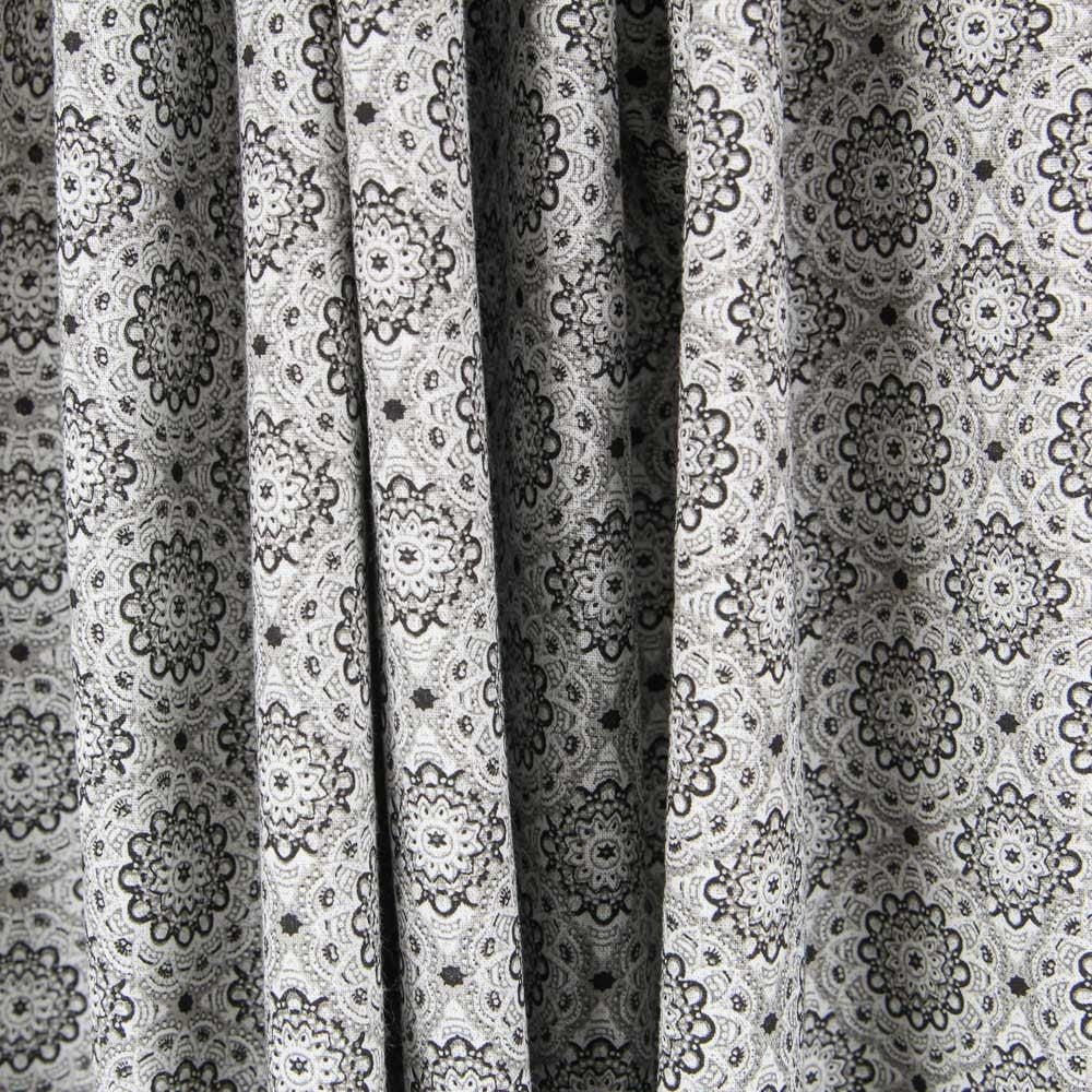 Popelín Mandala Gris - Ribes y Casals