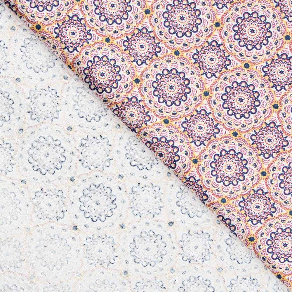 Popelín Mandala Pastel - Ribes y Casals