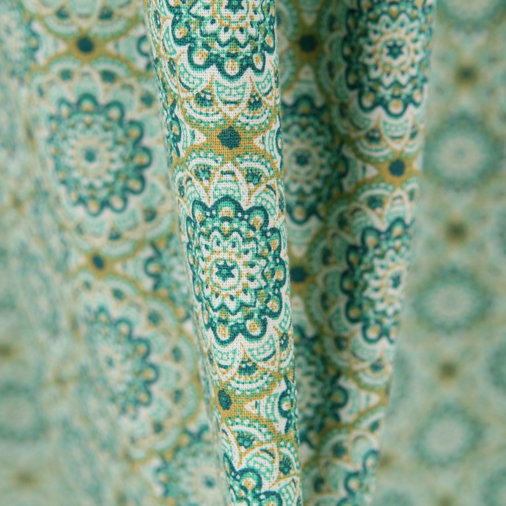 Popelín Mandala Verde - Ribes y Casals