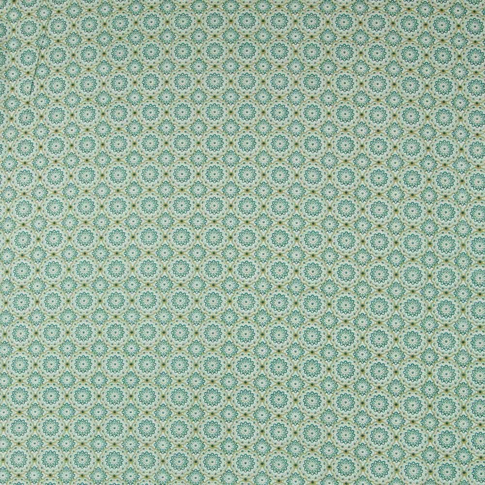 Popelín Mandala Verde - Ribes y Casals