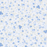 Popelín Mini Bouquet Azul - Ribes y Casals