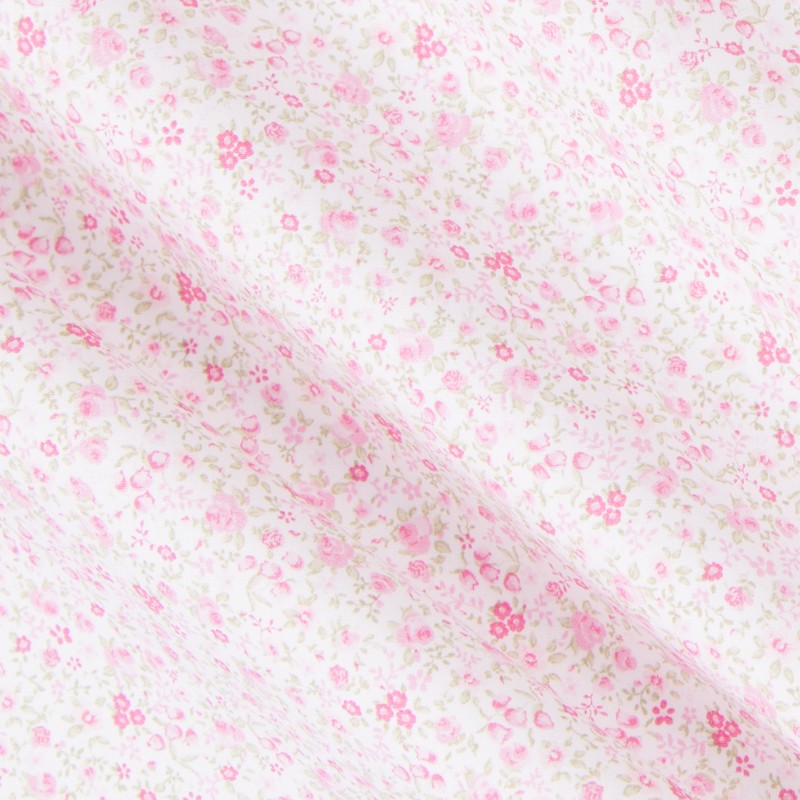 Popelín Mini Bouquet Rosa - Ribes y Casals