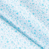 Popelín Mini Bouquet Turquesa - Ribes y Casals