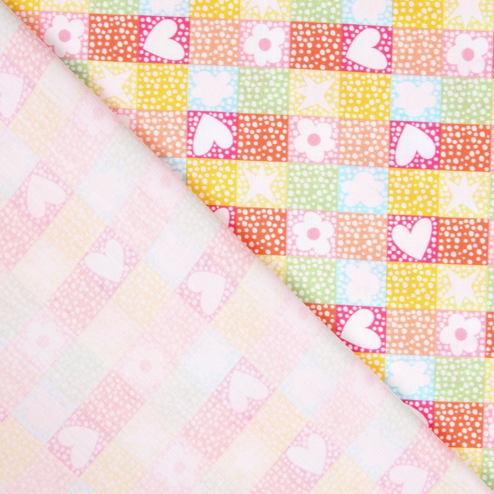 Popelín Mosaico Love - Ribes y Casals