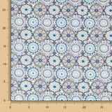 Popelín Mosaico Mandala Azul - Ribes y Casals
