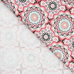 Popelín Mosaico Mandala Rojo - Ribes y Casals