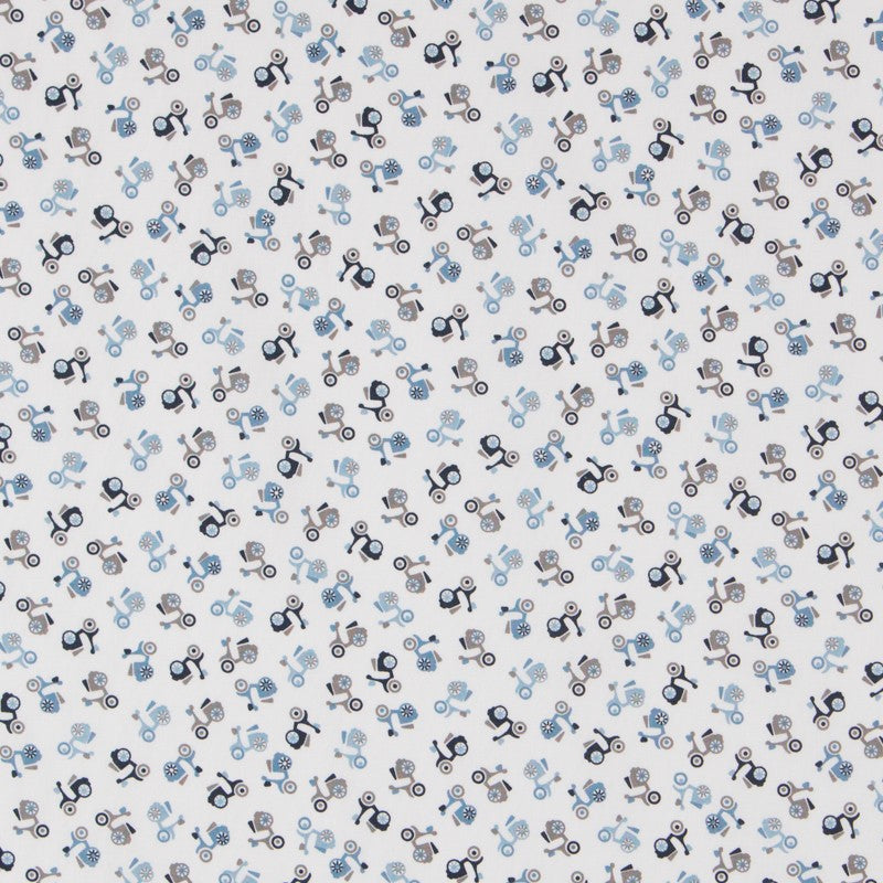 Popelín Motor Azul - Ribes y Casals