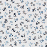 Popelín Motor Azul - Ribes y Casals