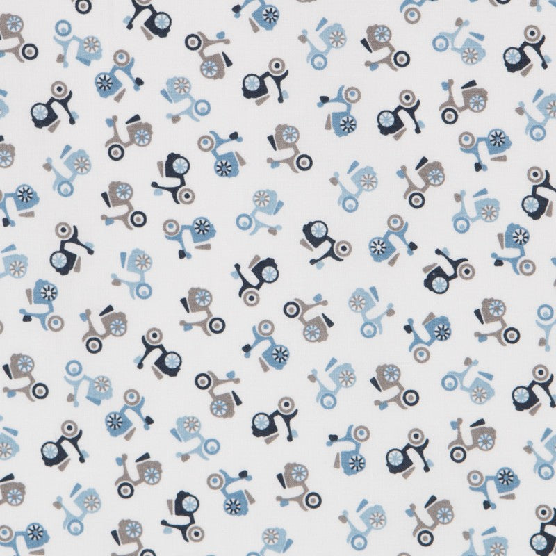 Popelín Motor Azul - Ribes y Casals