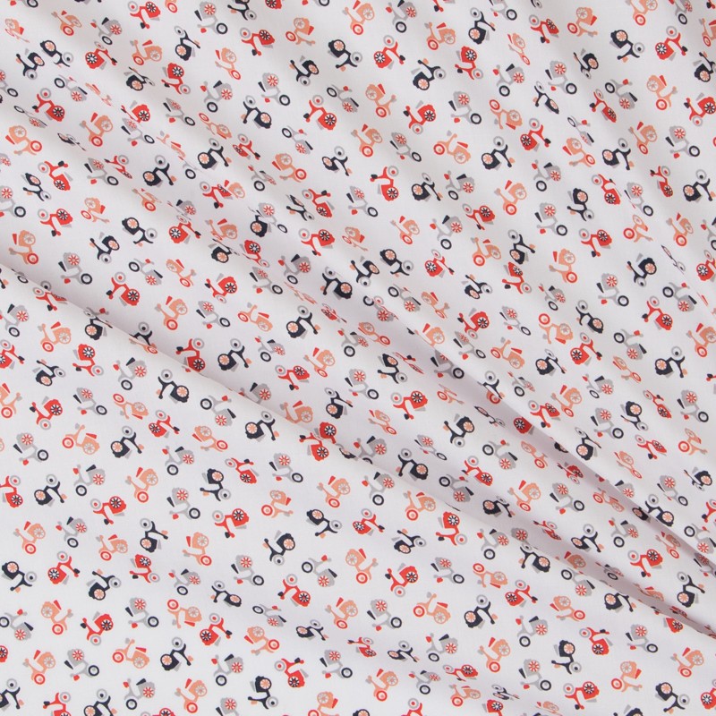 Popelín Motor Rojo - Ribes y Casals