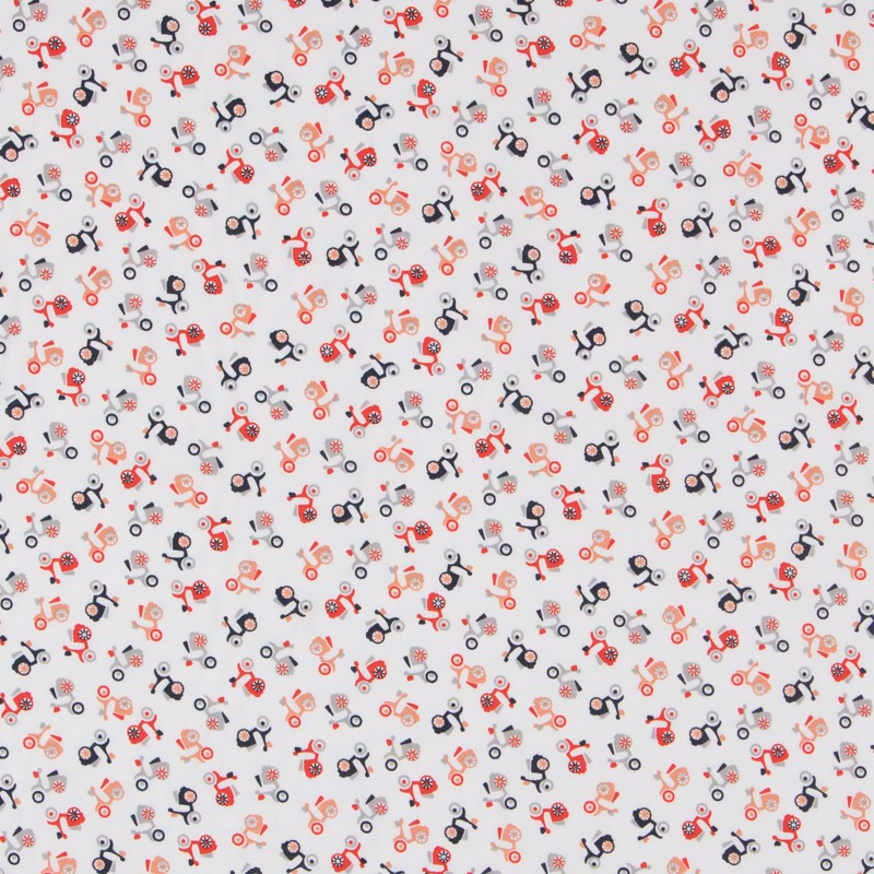 Popelín Motor Rojo - Ribes y Casals