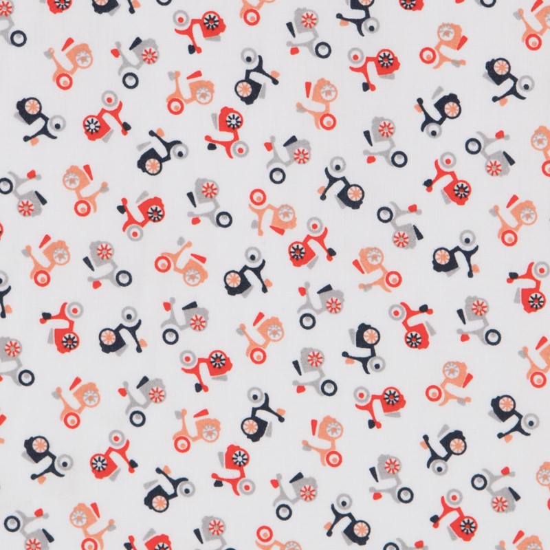 Popelín Motor Rojo - Ribes y Casals