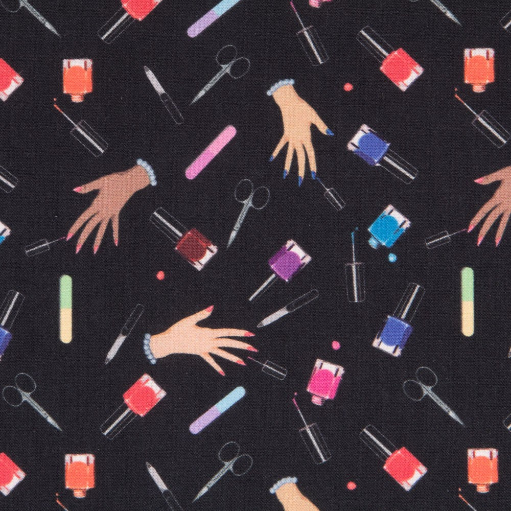 Popelín Nails Negra - Ribes y Casals