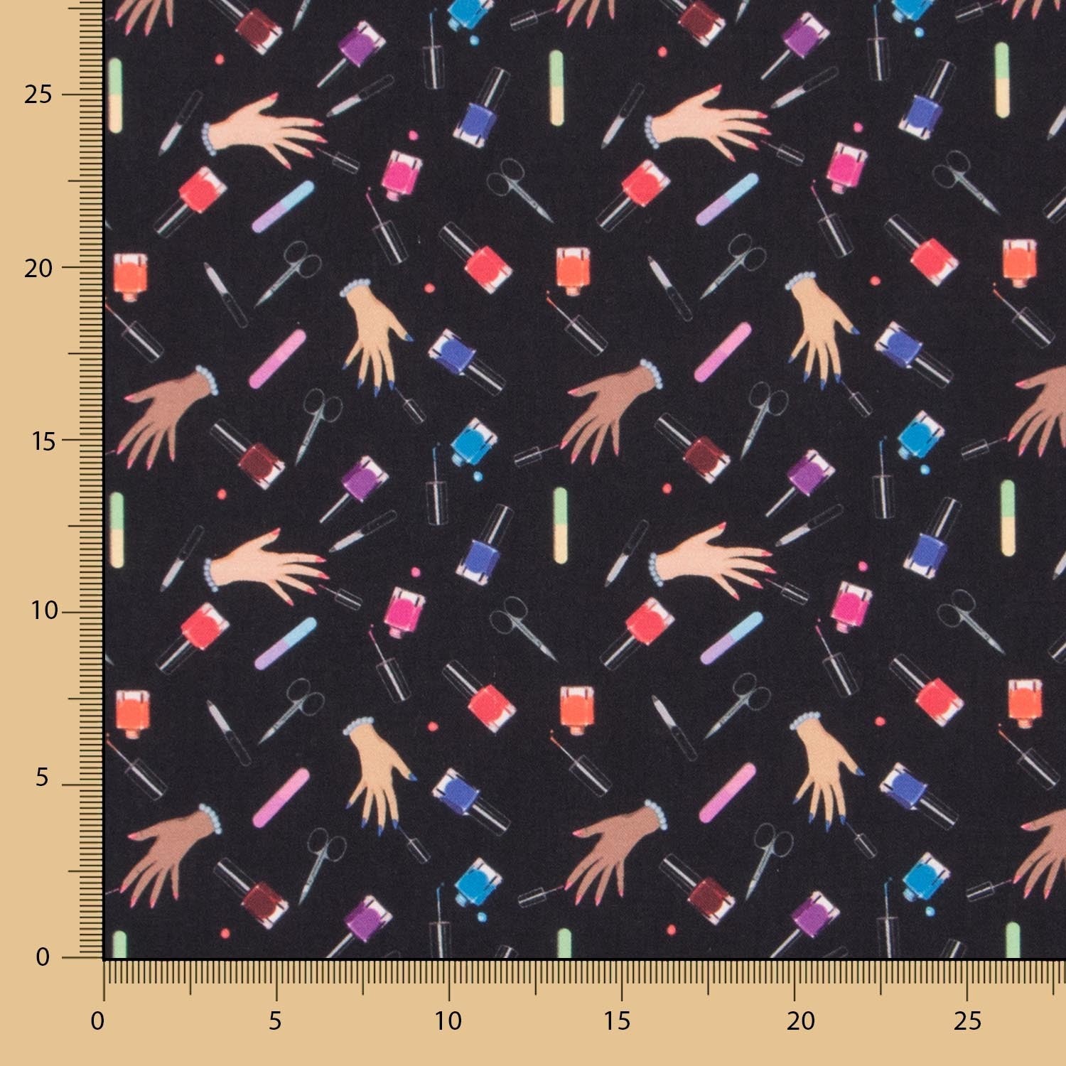 Popelín Nails Negra - Ribes y Casals