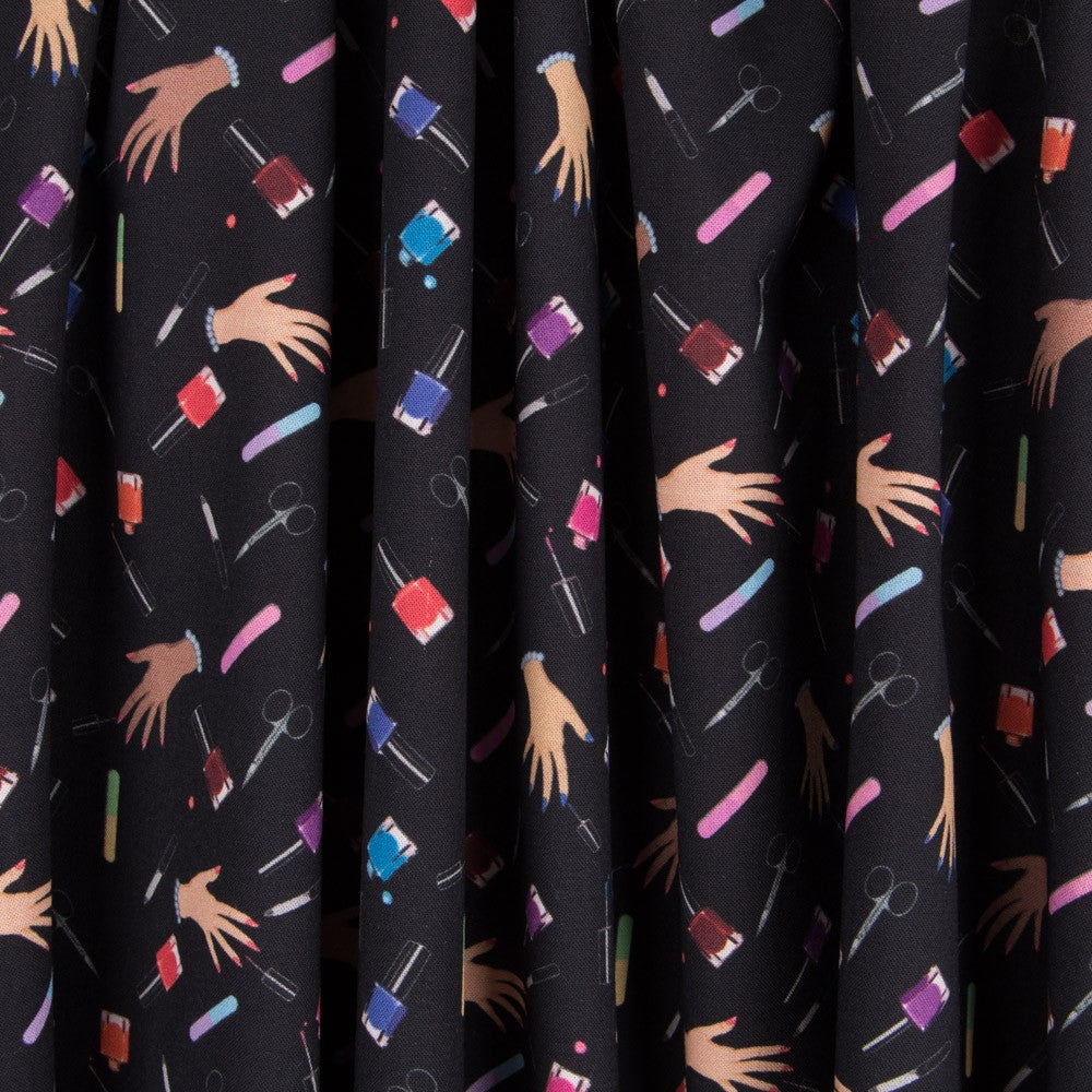 Popelín Nails Negra - Ribes y Casals