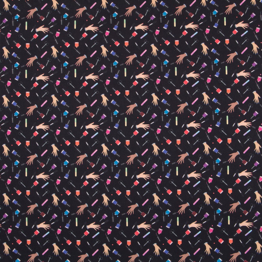 Popelín Nails Negra - Ribes y Casals