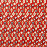 Popelín Navidad Adornos Fondo Rojo - Ribes y Casals