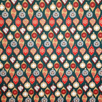 Popelín Navidad Adornos Fondo Verde Oscuro - Ribes y Casals