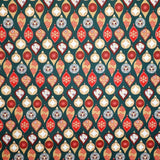 Popelín Navidad Adornos Fondo Verde Oscuro - Ribes y Casals