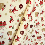 Popelín Navidad Dibujos Navidad Fondo Crudo - Ribes y Casals
