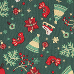Popelín Navidad Mix Verde - Ribes y Casals