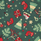 Popelín Navidad Mix Verde - Ribes y Casals
