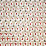 Popelín Navidad Muñeco Nieve Beige Claro - Ribes y Casals