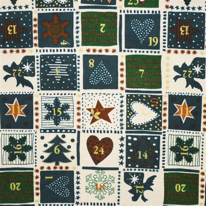 Popelín Navidad Números - Ribes y Casals