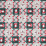 Popelín Navidad Patch Verde - Ribes y Casals