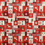 Popelín Navidad Patchwork Rojo - Ribes y Casals