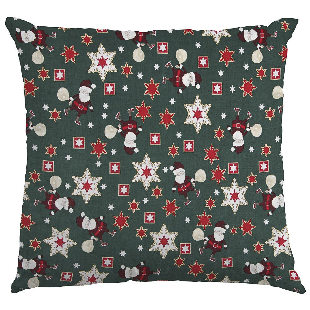 Popelín Navidad Santa Verde - Ribes y Casals