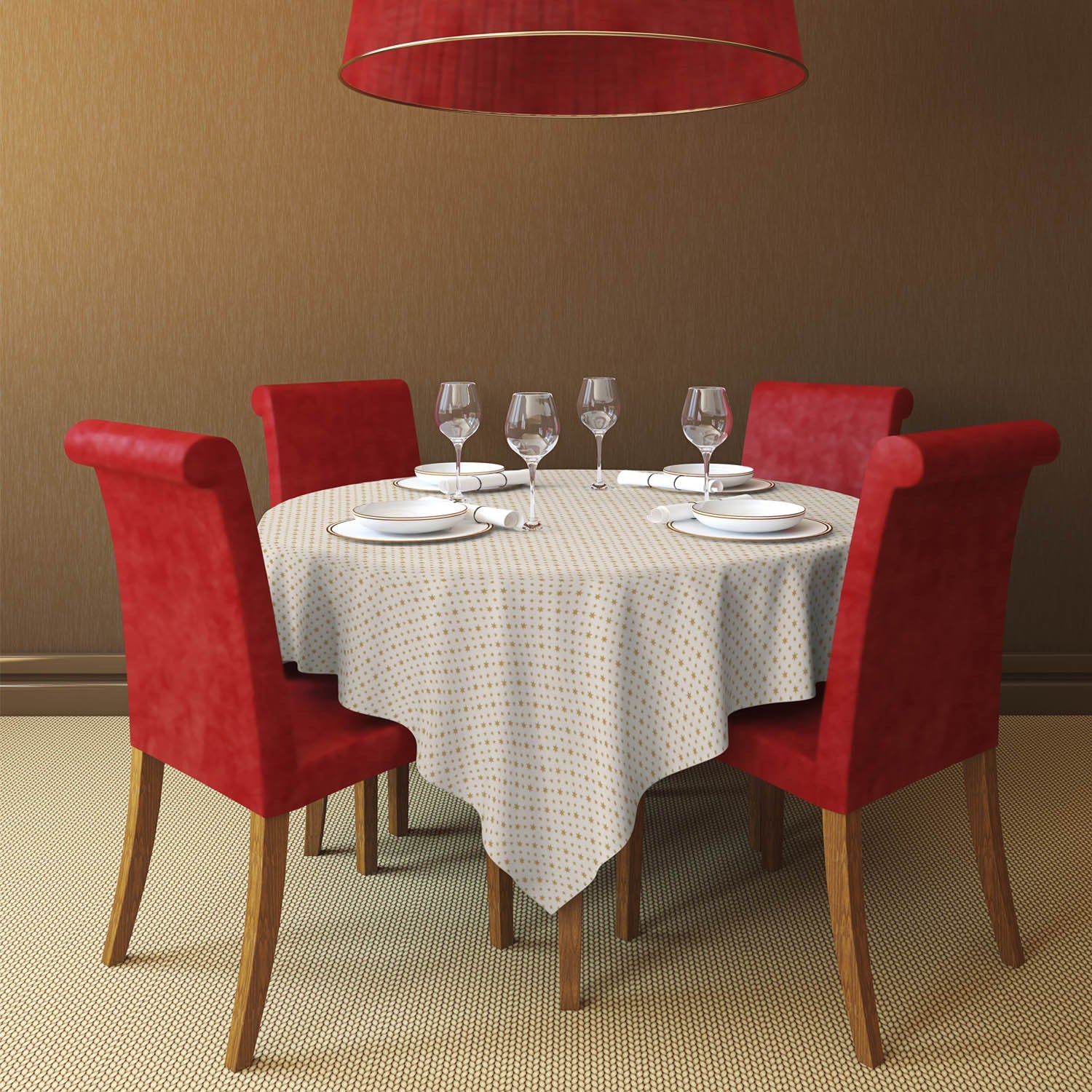 Popelín Navidad Stars Crudo - Ribes y Casals