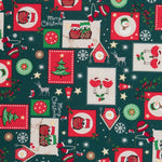 Popelín Navidad Verde - Ribes y Casals