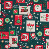 Popelín Navidad Verde - Ribes y Casals