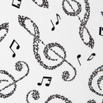 Popelín Notas Blanca - Ribes y Casals