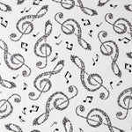 Popelín Notas Blanca - Ribes y Casals