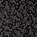 Popelín Notas Negra - Ribes y Casals