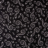 Popelín Notas Negra - Ribes y Casals