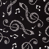 Popelín Notas Negra - Ribes y Casals