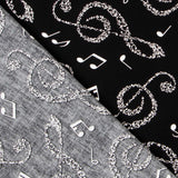 Popelín Notas Negra - Ribes y Casals