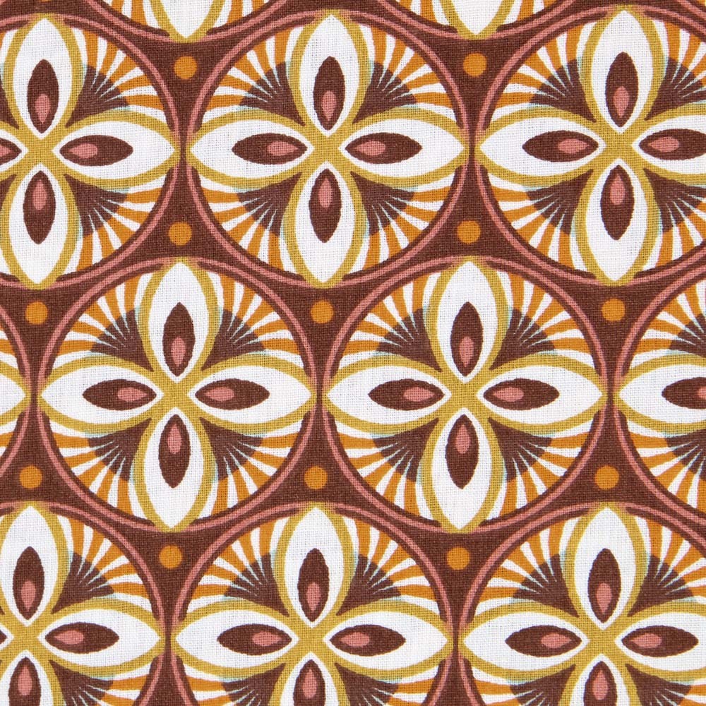 Popelín Patchwork Barroco Naranja - Ribes y Casals