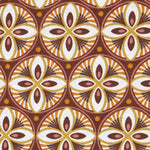 Popelín Patchwork Barroco Naranja - Ribes y Casals