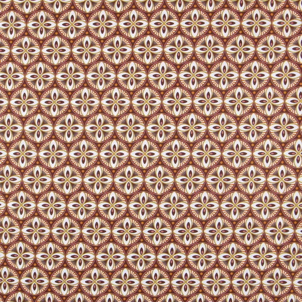 Popelín Patchwork Barroco Naranja - Ribes y Casals