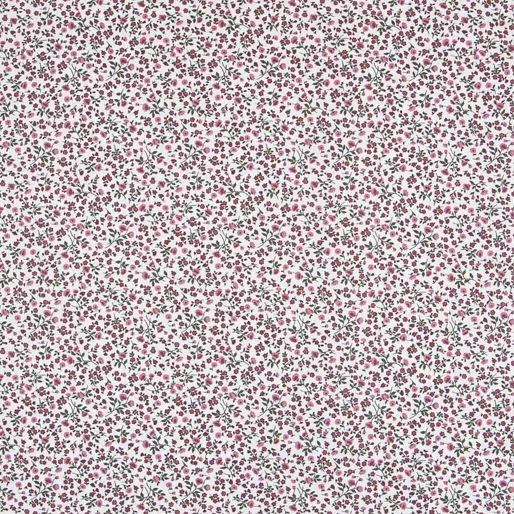 Popelín Patchwork Florecitas Rosa - Ribes y Casals