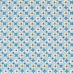 Popelín Patchwork Geométrica Turquesa - Ribes y Casals