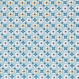Popelín Patchwork Geométrica Turquesa - Ribes y Casals