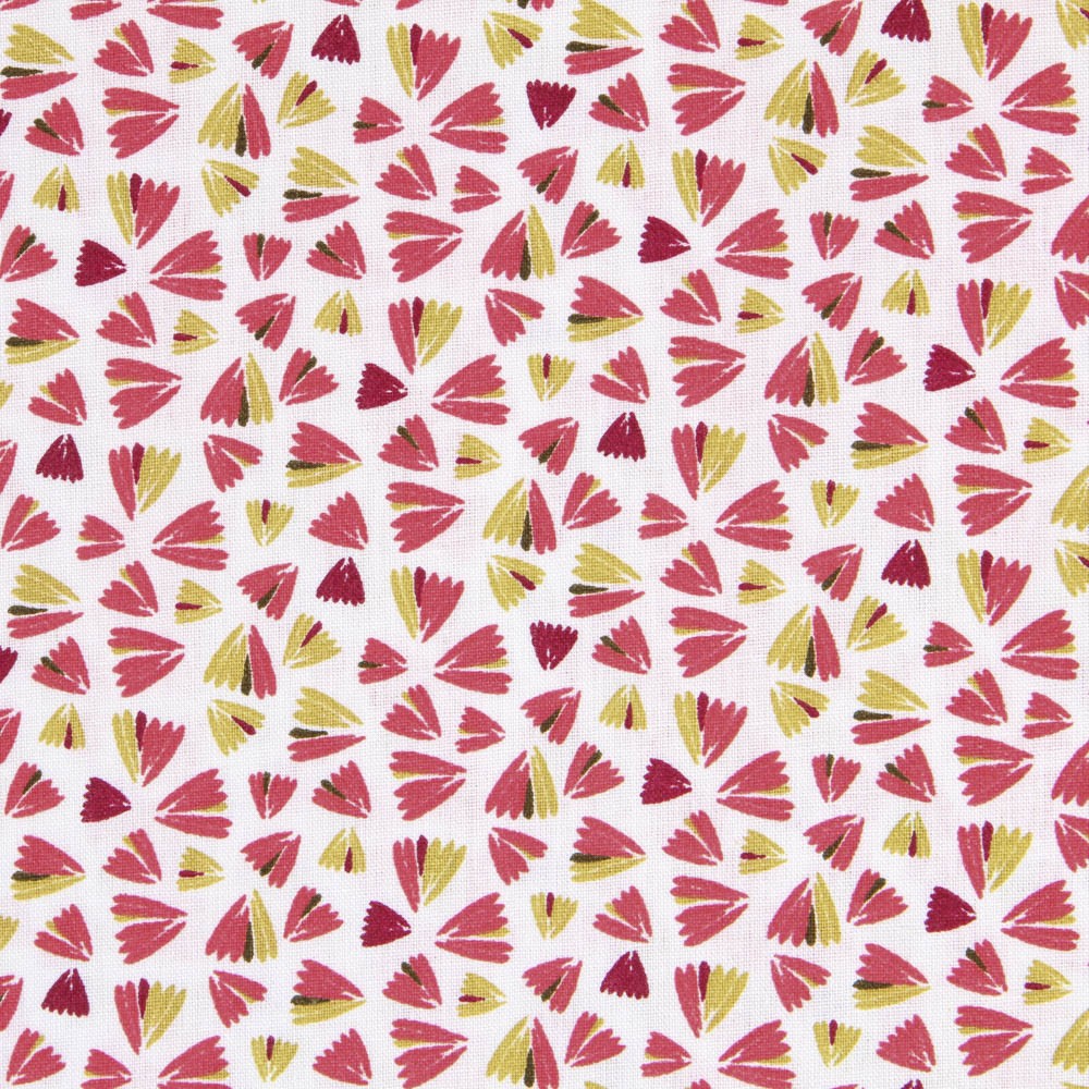 Popelín Patchwork Motivos Coral - Ribes y Casals