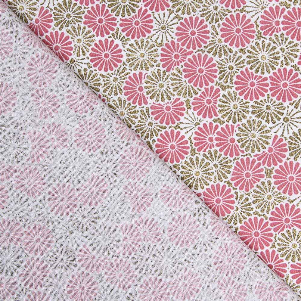 Popelín Patchwork Nikki Coral - Ribes y Casals