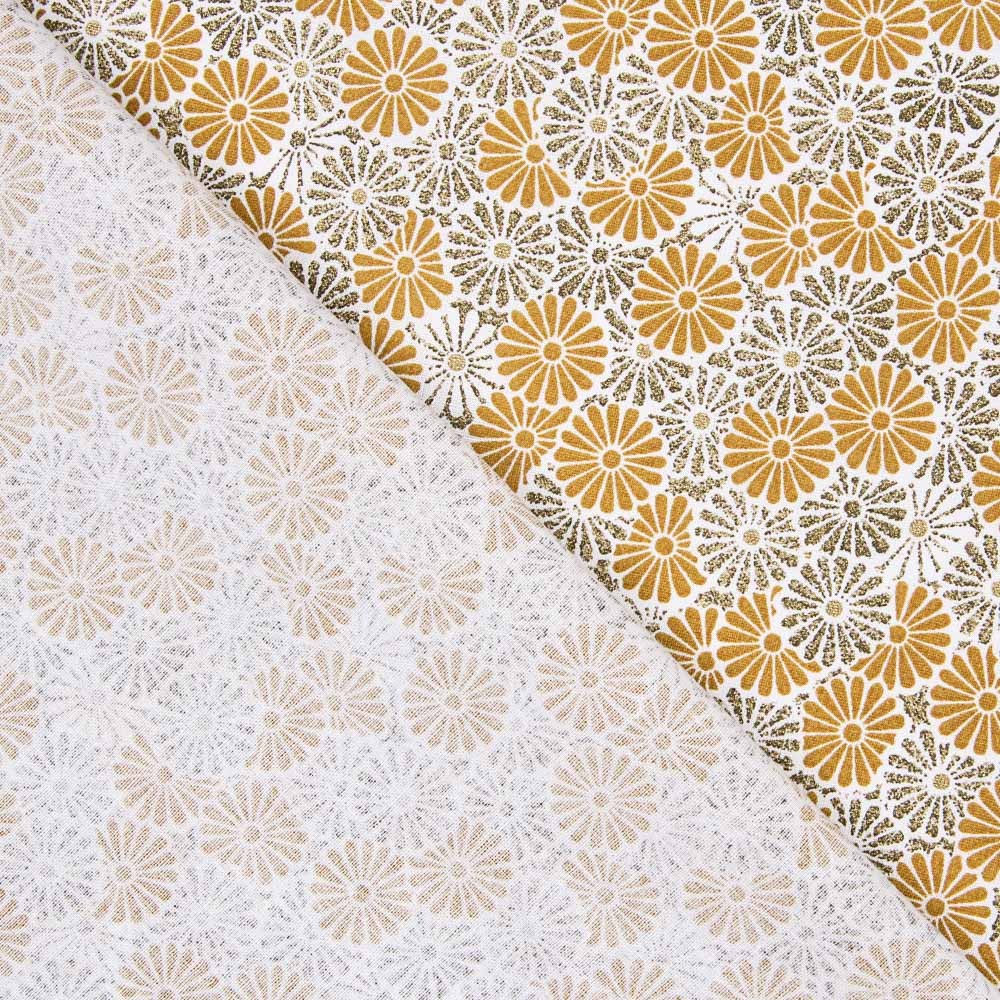 Popelín Patchwork Nikki Oro - Ribes y Casals